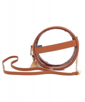Circle Clear Crossbody BA510008 BROWN
